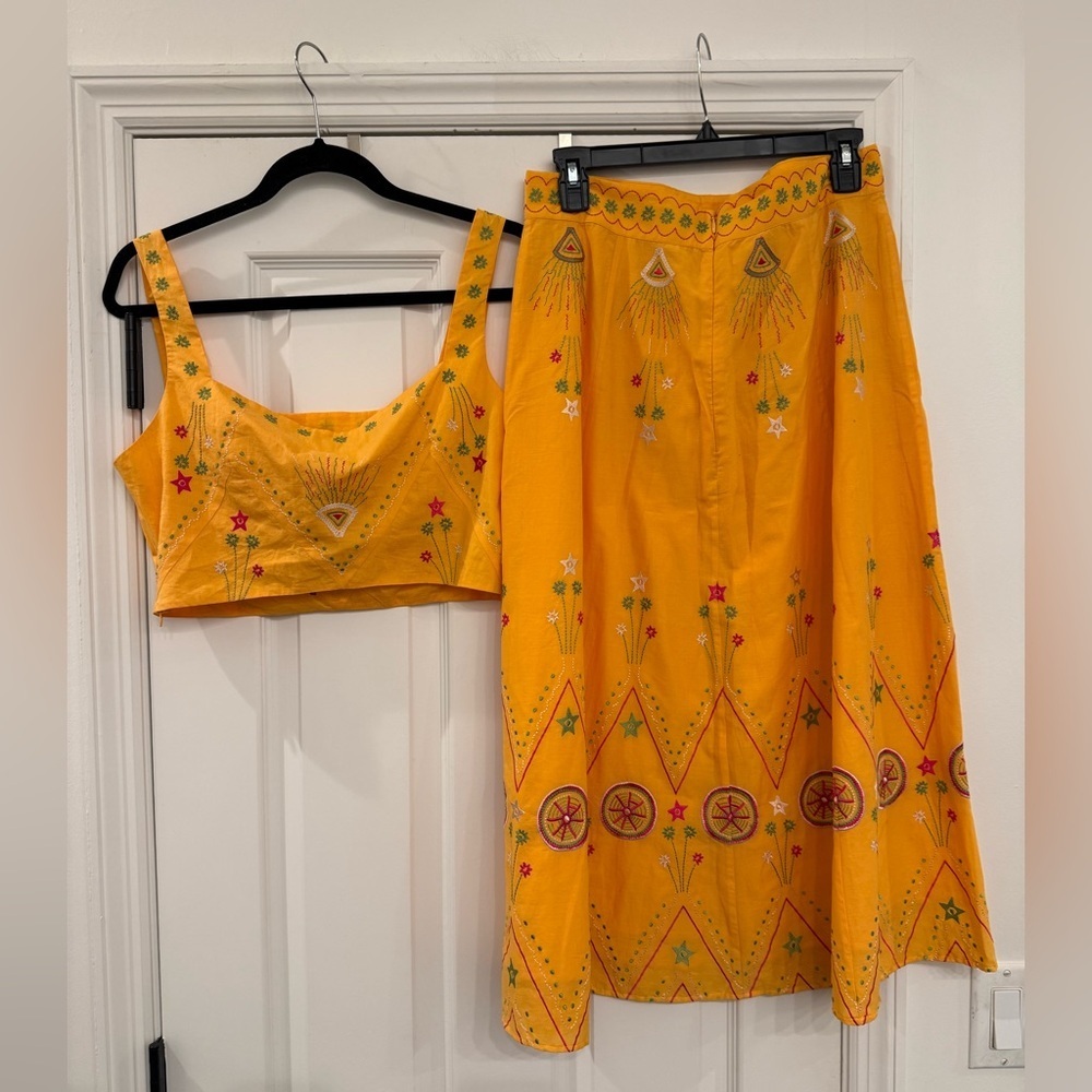 NWT Emporio Sirenuse Cinderella Crop Top / Camille Stromboli Skirt Set 44 US 8 - Picture 11 of 15
